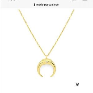 Maria Pascual gold horn necklace